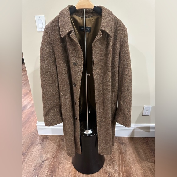 Schneiders of Salzburg Brown Herringbone Trench Coat